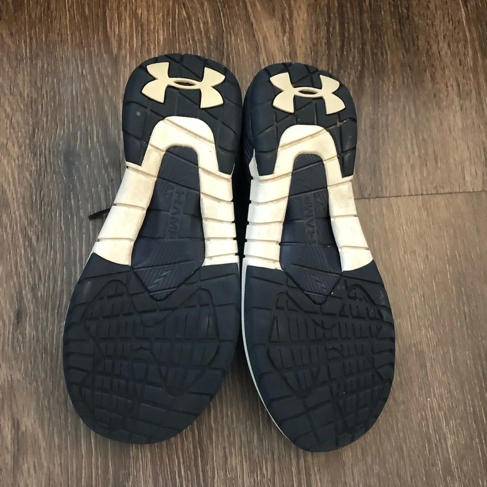 Under Armour AMP Notre Dame Navy Blue & Gold Sneakers